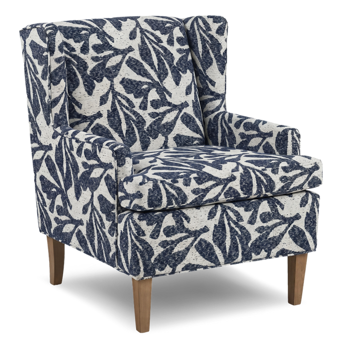 Made in Canada Sofa Lab Customizable Wingback 30\" Fabric Accent Chair – Marine Accent Fabric 