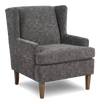 Made in Canada Sofa Lab Customizable Wingback 30\" Fabric Accent Chair – Plush Charcoal