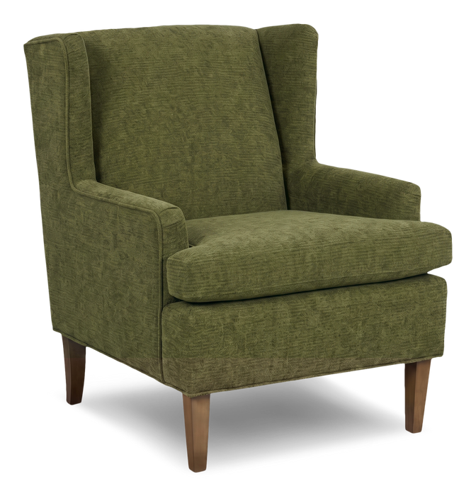 Made in Canada Sofa Lab Customizable Wingback 30\" Fabric Accent Chair – Chenille Moss