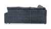 Winston 3-Piece Left-Facing Fabric Sleeper Sectional with Storage Chaise – Slate | Sofa-lit sectionnel de gauche Winston 3 pièces en tissu avec fauteuil long de rangement - ardoise