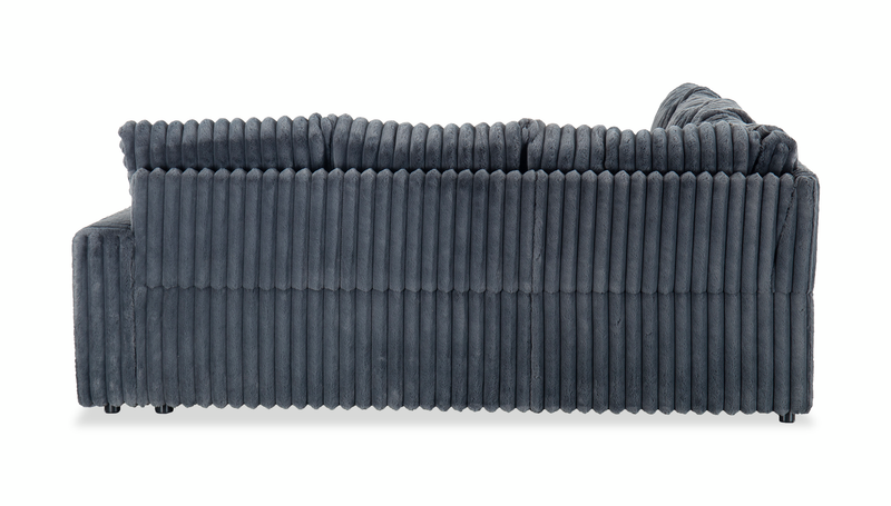 Winston 3-Piece Left-Facing Fabric Sleeper Sectional with Storage Chaise – Slate