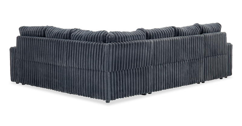 Winston 3-Piece Left-Facing Fabric Sleeper Sectional with Storage Chaise – Slate