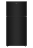 Whirlpool 28" 14 Cu. Ft. Wide Top Freezer Refrigerator – Black - WRTX3314TB | Réfrigérateur Whirlpool large de 14 pi3 et de 28 po à congélateur supérieur - noir - WRTX3314TB