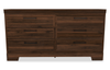 Yorkdale 5pc Bedroom Set with 12-Drawer Storage Bed, Dresser & Mirror, Walnut Brown - Queen Size | Ensemble de chambre à coucher Yorkdale 5 pièces avec lit de rangement à 12 tiroirs, commode et miroir, brun noyer - format grand lit