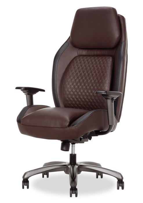 Shaquille O’Neal Home Zephyrus 30.25” High Back Executive Office Chair with AIR Lumbar Support - Brown