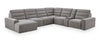 Shaquille O’Neal Home Prestige 7-Piece Left-Facing Sectional with Power Reclining and Power Sliding – Grey
