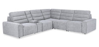 Shaquille O’Neal Home Prestige 6-Piece Sectional with Power Reclining – Grey