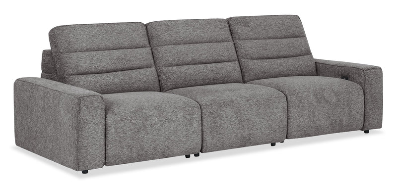 Shaquille O’Neal Home Prestige 3-Piece Power Reclining Sofa – Grey 