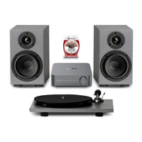 Pro-Ject & WiiM E1 Phono SE Turntable, Speakers, Amp & Ultralink Wire Bundle - PJ97286718