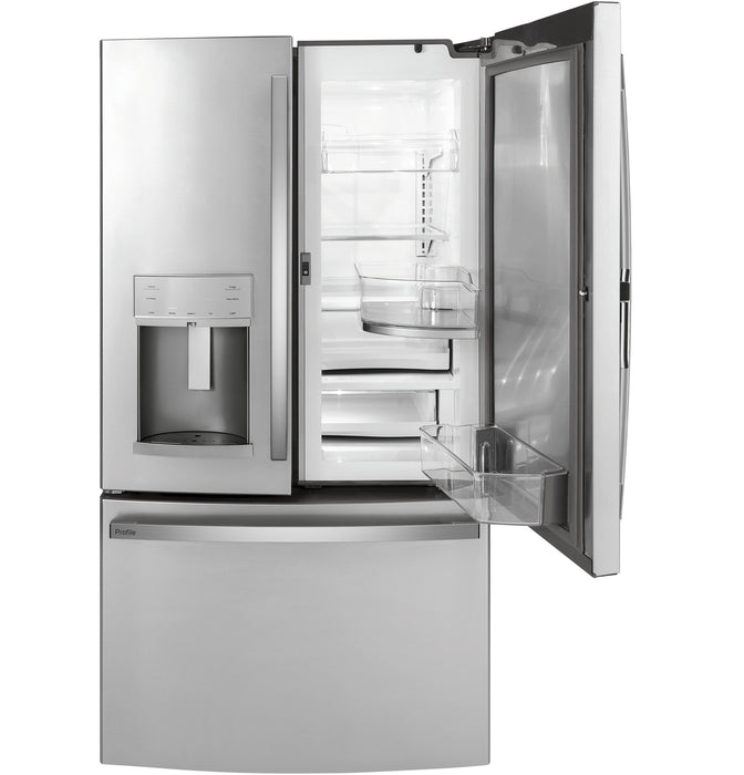 Profile 36\" 22.1 Cu. Ft. French-Door Refrigerator - Stainless - PYD22KYNFS