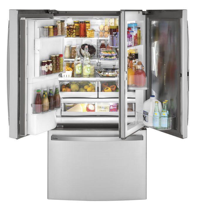 Profile 36\" 22.1 Cu. Ft. French-Door Refrigerator - Stainless - PYD22KYNFS