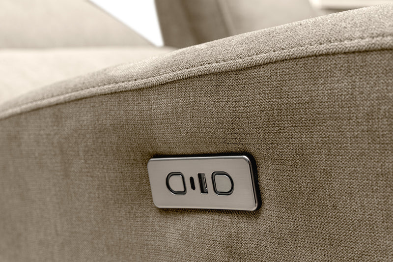 Quest 73\" Chenille Fabric Power Reclining Loveseat - Cobblestone