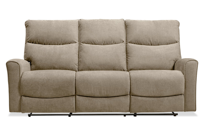 Quest 82.5\" Chenille Fabric Power Reclining Sofa - Cobblestone