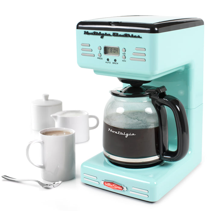 Nostalgia Retro 12-Cup Programmable Aqua Coffee Maker - RCOF12AQ