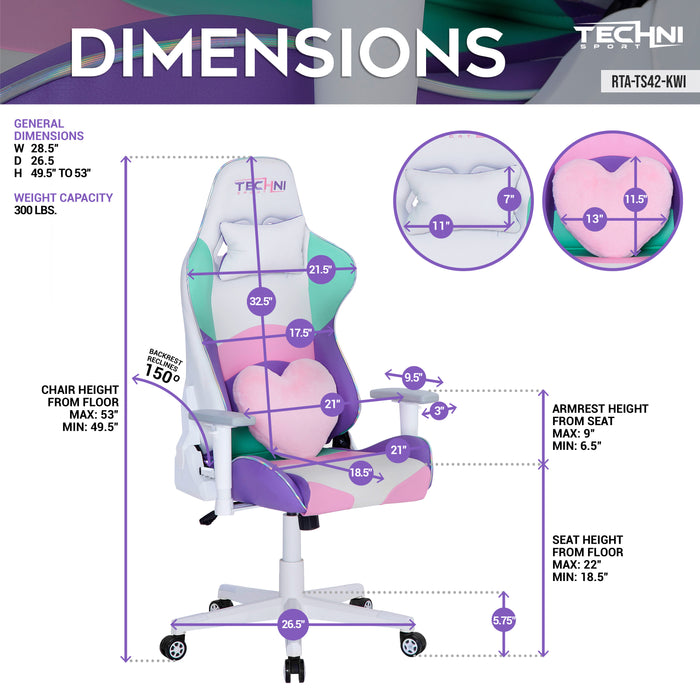 Techni Sport TS-42 Office Gaming Chair - Kawaii