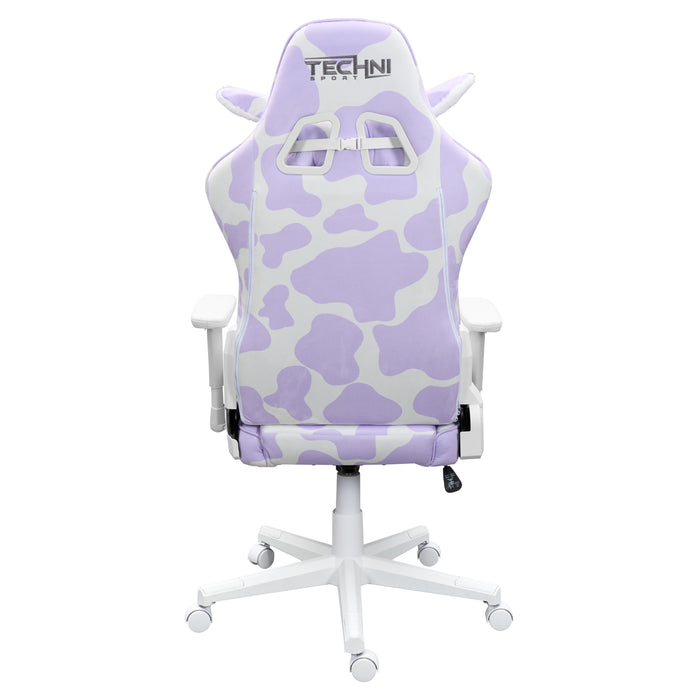 Techni Sport TS85 Cow Series Office Gaming Chair - Lavender