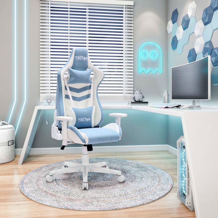 Techni Sport TS86 Ergonomic Pastel Office Gaming Chair - Blue