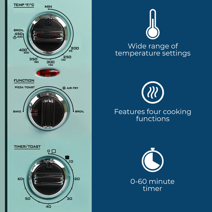 Nostalgia Retro 12-Slice Aqua Convection Toaster Oven - RTOV2AQ