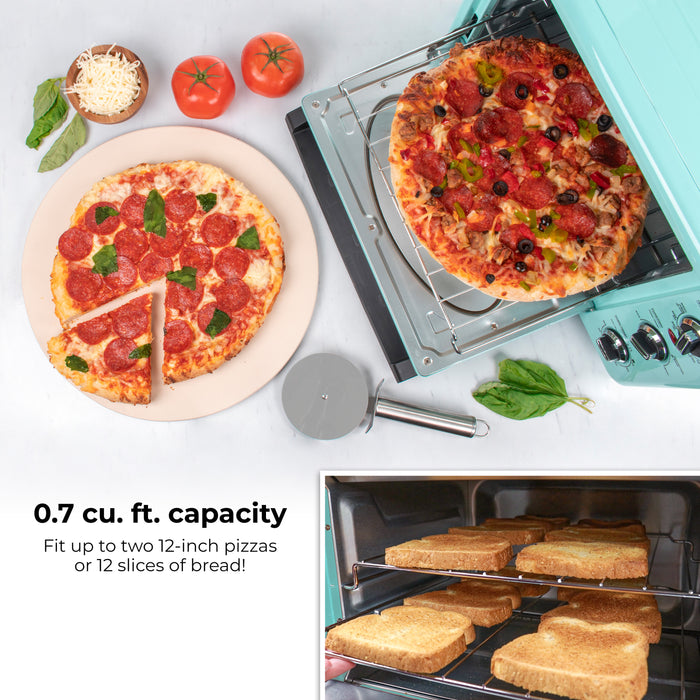 Nostalgia Retro 12-Slice Aqua Convection Toaster Oven - RTOV2AQ