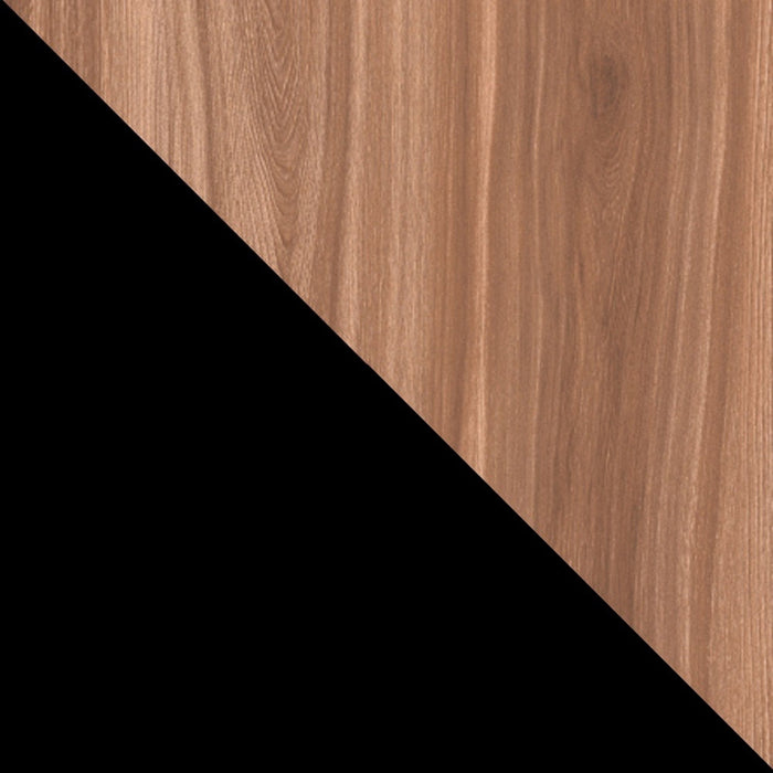 Manhattan Comfort Beekman 35.43” Sideboard with 2 Shelves - Brown & Black