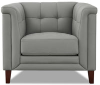 Hydeline Bodie Leather Chair - Grey