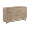 Sasha Bedroom 6-Drawer Dresser, 62"W x 38"H - Natural Oak Brown