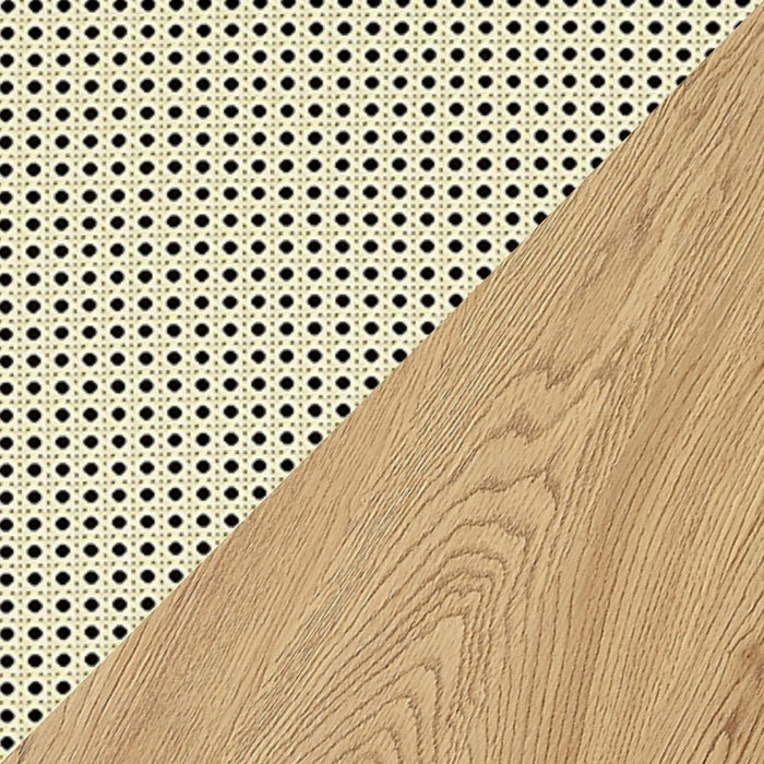 Manhattan Comfort Sheridan 59.05” Modern Cane Sideboard with Adjustable Shelves - Natural