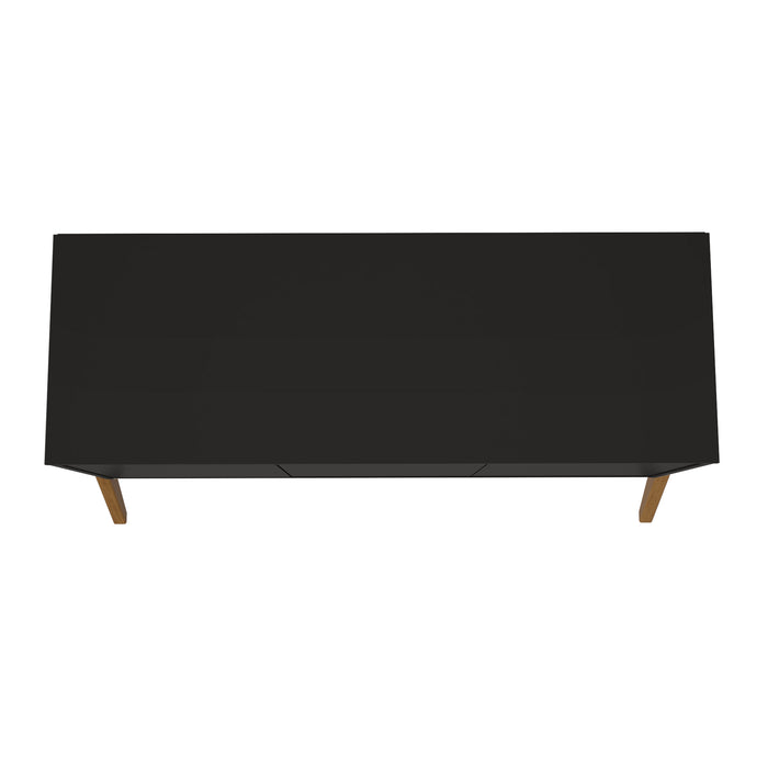 Manhattan Comfort Mid-Century Modern Gales 48.50” Sideboard with Solid Wood Legs - Matte Black