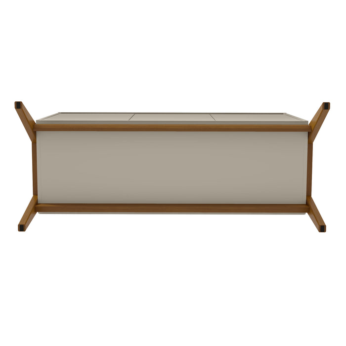 Manhattan Comfort Mid-Century Modern Gales 48.50” Sideboard with Solid Wood Legs - Greige