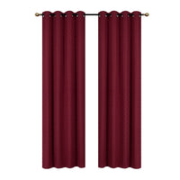 Jacquard Blackout Panel Geo Burgundy Drapes and Blinds