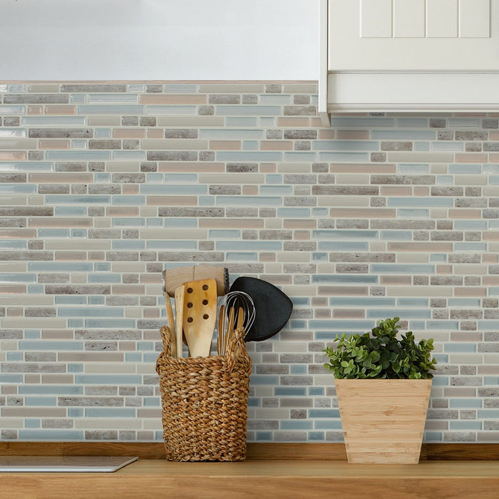 Smart Tiles Peel and Stick 4-Sheet 18 x 0.27 Backsplash - Smart Edge Panella