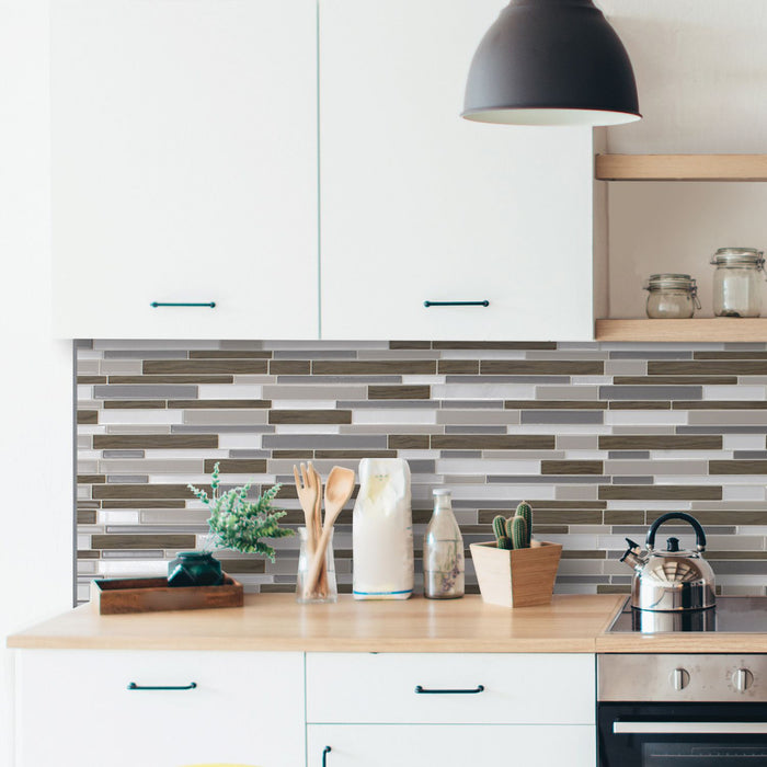 Smart Tiles Peel and Stick 4-Sheet 18 x 0.27 Backsplash - Smart Edge Orfero