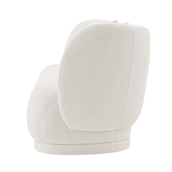 Manhattan Comfort Contemporary Siri Linen Weave 92.52\" Sofa with Pillows - Cream