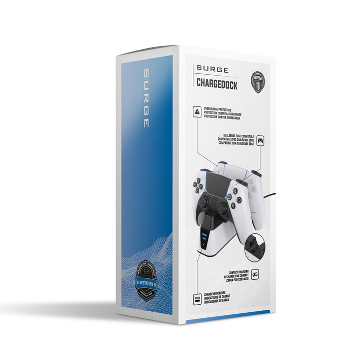 Surge PS5 Dual Controller Charging Dock - White