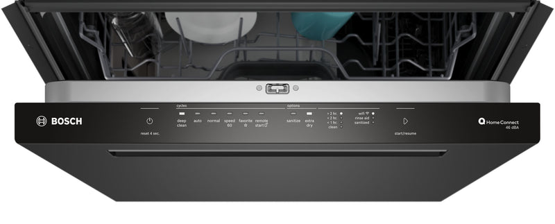 Bosch 300 Series 24\" 46 dBA Built-In Dishwasher – Black - SHP53EM6N