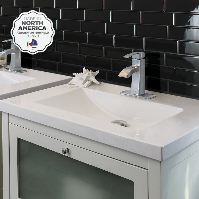 Smart Tiles Peel and Stick 4-Sheet 12 x 9 Backsplash - Metro Nero