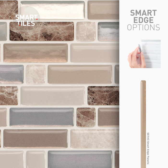 Smart Tiles Peel and Stick 4-Sheet 10 x 9 Backsplash - Crescendo Terra