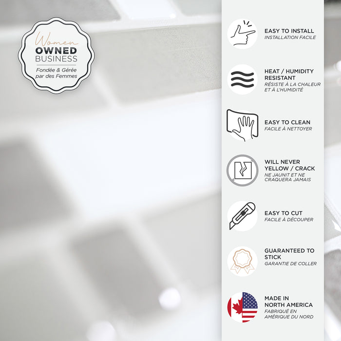 Smart Tiles Peel and Stick 4-Sheet 10 x 10 Backsplash - Crescendo Agati