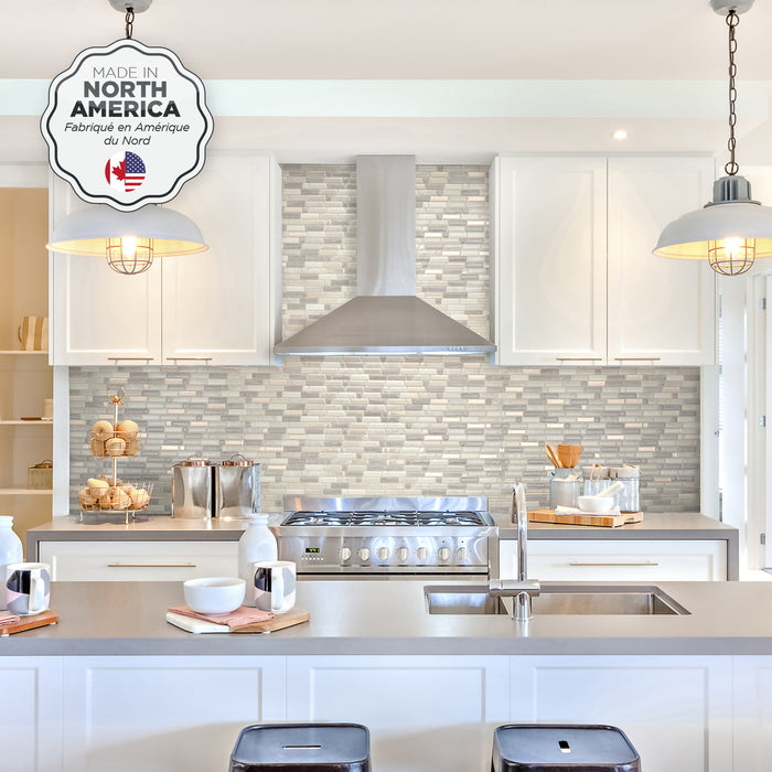 Smart Tiles Peel and Stick 4-Sheet 10 x 10 Backsplash - Crescendo Ciotta