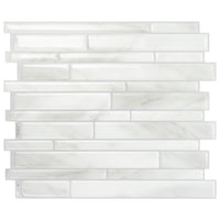 Smart Tiles Peel and Stick 4-Sheet 12 x 10 Backsplash - Milano Massa