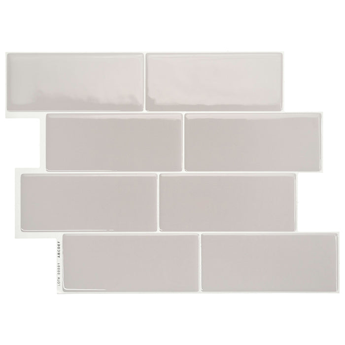 Smart Tiles Peel and Stick 4-Sheet 12 x 9 Backsplash - Metro Cassandra