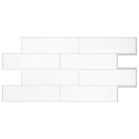Smart Tiles Peel and Stick 2-Sheet 23 x 11 Backsplash - Oslo White