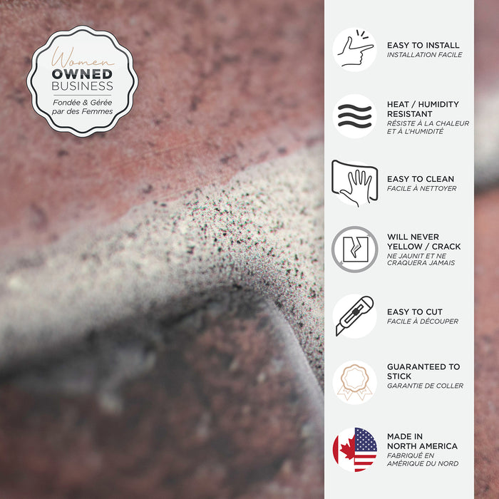 Smart Tiles Peel and Stick 2-Sheet 21 x 11 Backsplash - Brik Porto