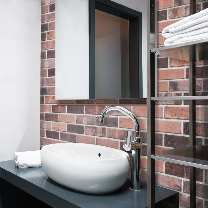 Smart Tiles Peel and Stick 2-Sheet 21 x 11 Backsplash - Brik Porto