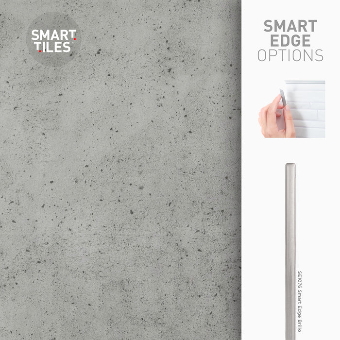 Smart Tiles Peel and Stick 2-Sheet 23 x 12 Backsplash - Blok Grey