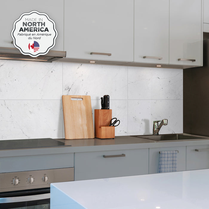 Smart Tiles Peel and Stick 2-Sheet 23 x 12 Backsplash - Blok Carrera