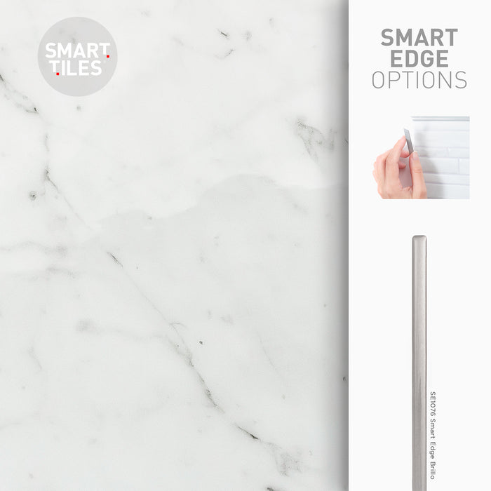 Smart Tiles Peel and Stick 2-Sheet 23 x 12 Backsplash - Blok Carrera