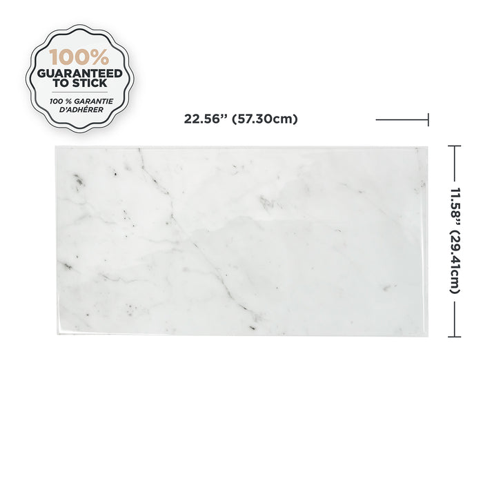 Smart Tiles Peel and Stick 2-Sheet 23 x 12 Backsplash - Blok Carrera