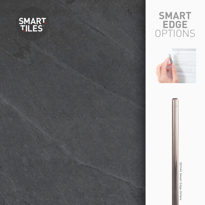 Smart Tiles Peel and Stick 2-Sheet 23 x 12 Backsplash - Blok Slate