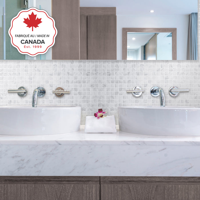 Smart Tiles Peel and Stick 2-Sheet 23 x 12 Backsplash - Blok Minimo